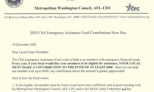 2025 CSA Emergency Assistance Fund Contributions